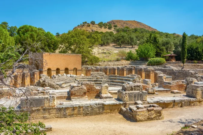 Odeon at Archaeological Site of Gortyna on Crete, Greece.