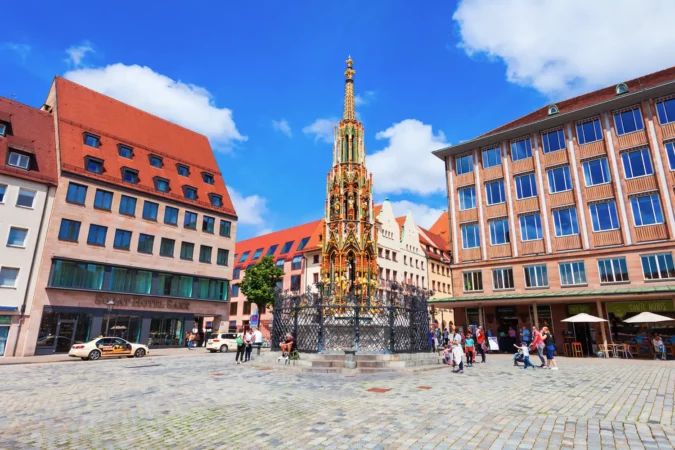 Schoner Brunnen in Nuremberg, Germany
