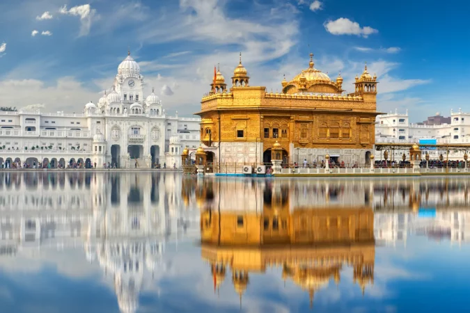 The Golden Temple, located in Amritsar, Punjab, India.