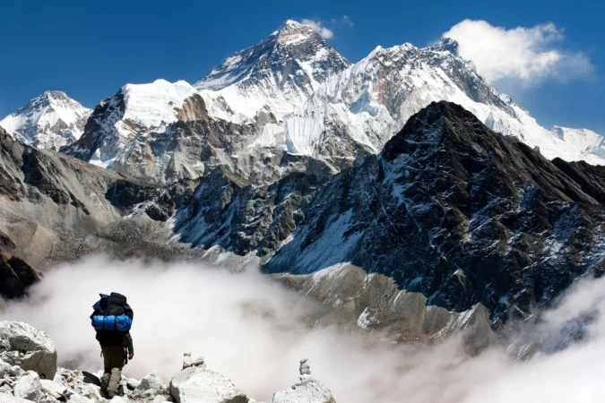 View of Mount Everest from Gokyo, Nepal