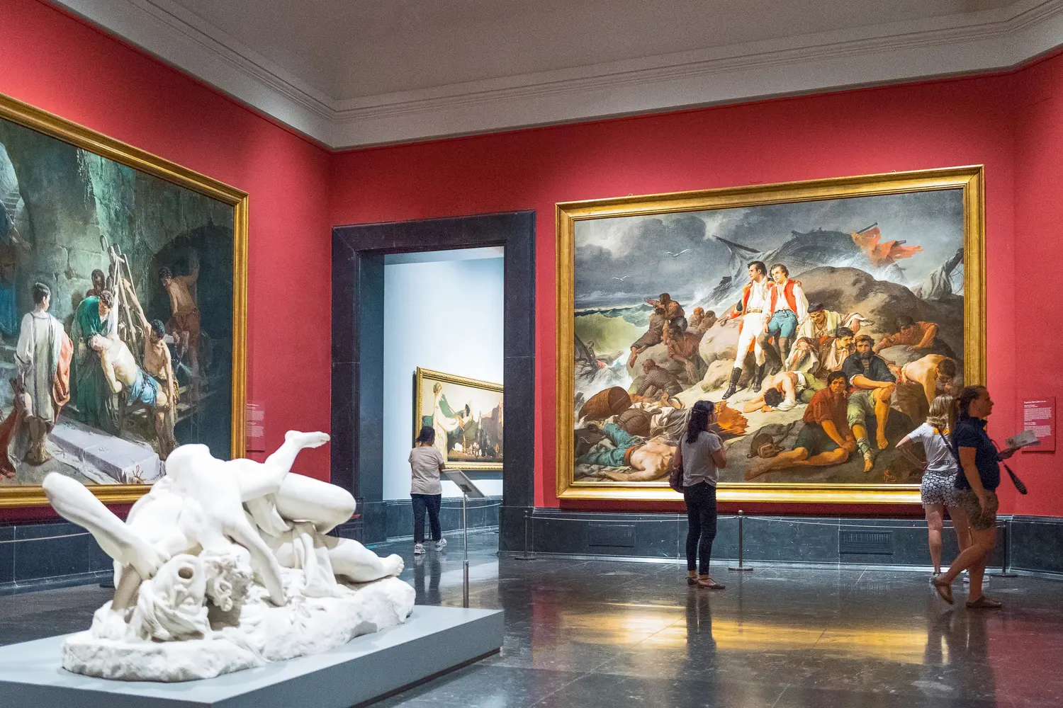 The halls of the Museum Del Prado in Madrid, Spain
