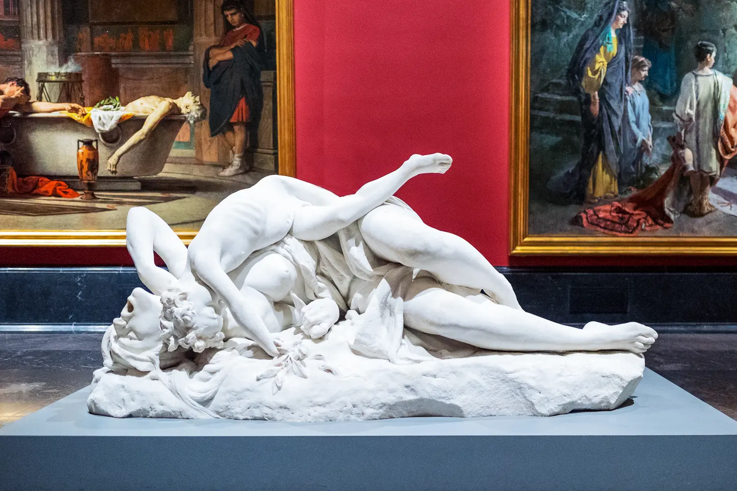 The halls of the Museum Del Prado in Madrid, Spain