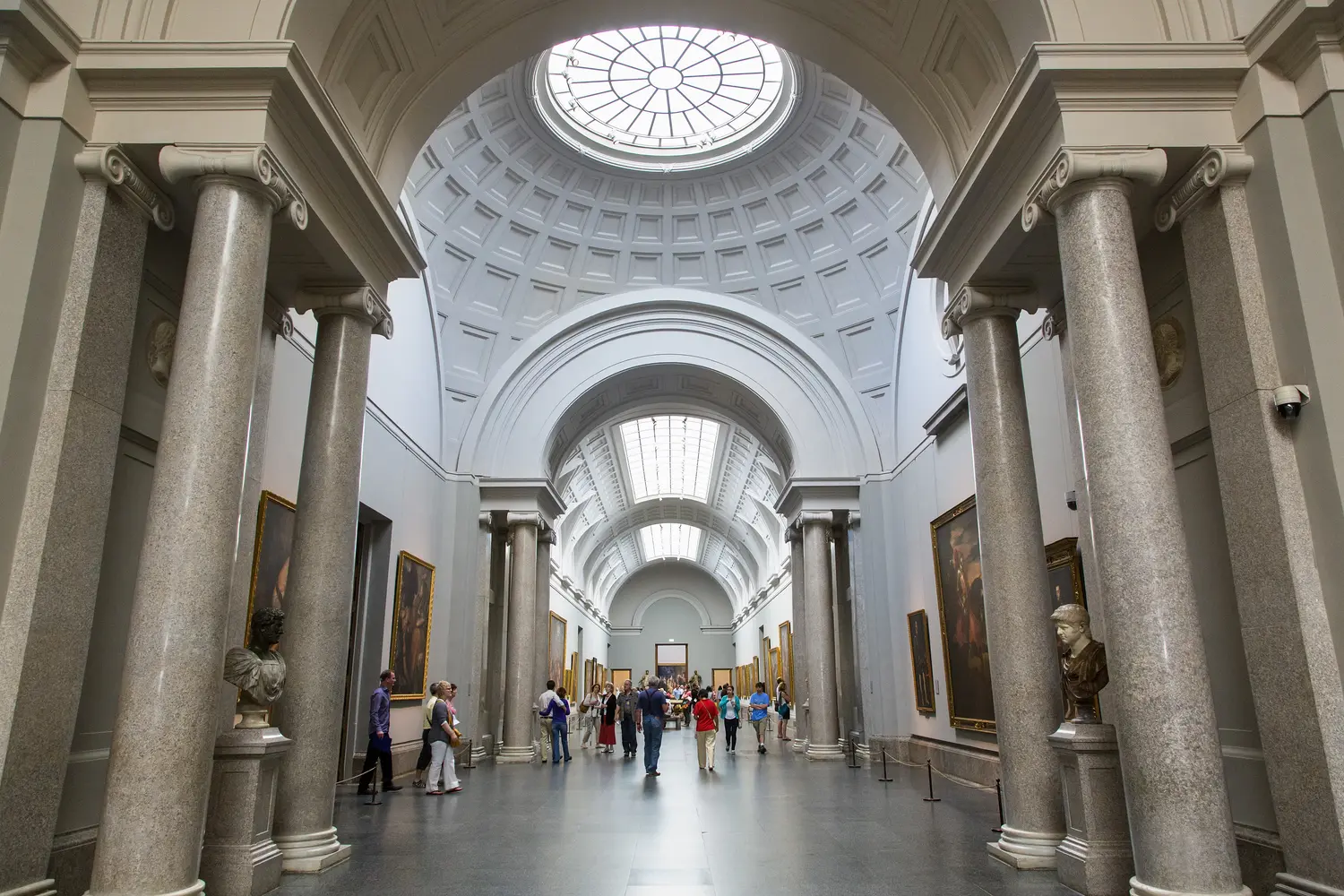 Interior of the Prado Museum in Madrid, Spain