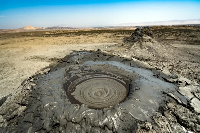 Mud volcano in Azerbaijan