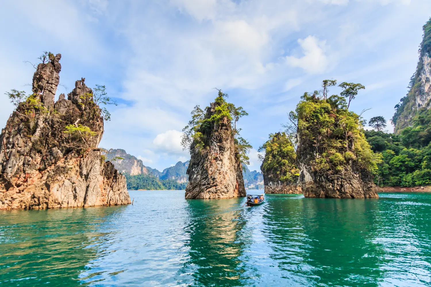 Islands in Ratchaprapha Dam, Khao Sok National Park, Thailand
