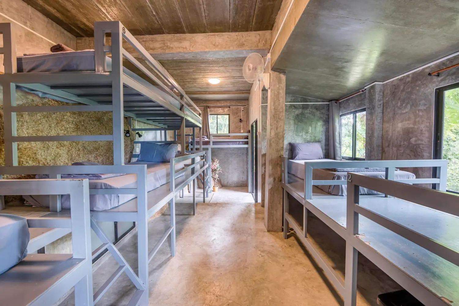 Dorm room at the Deishaview Jungle Hostel in Koh Tao