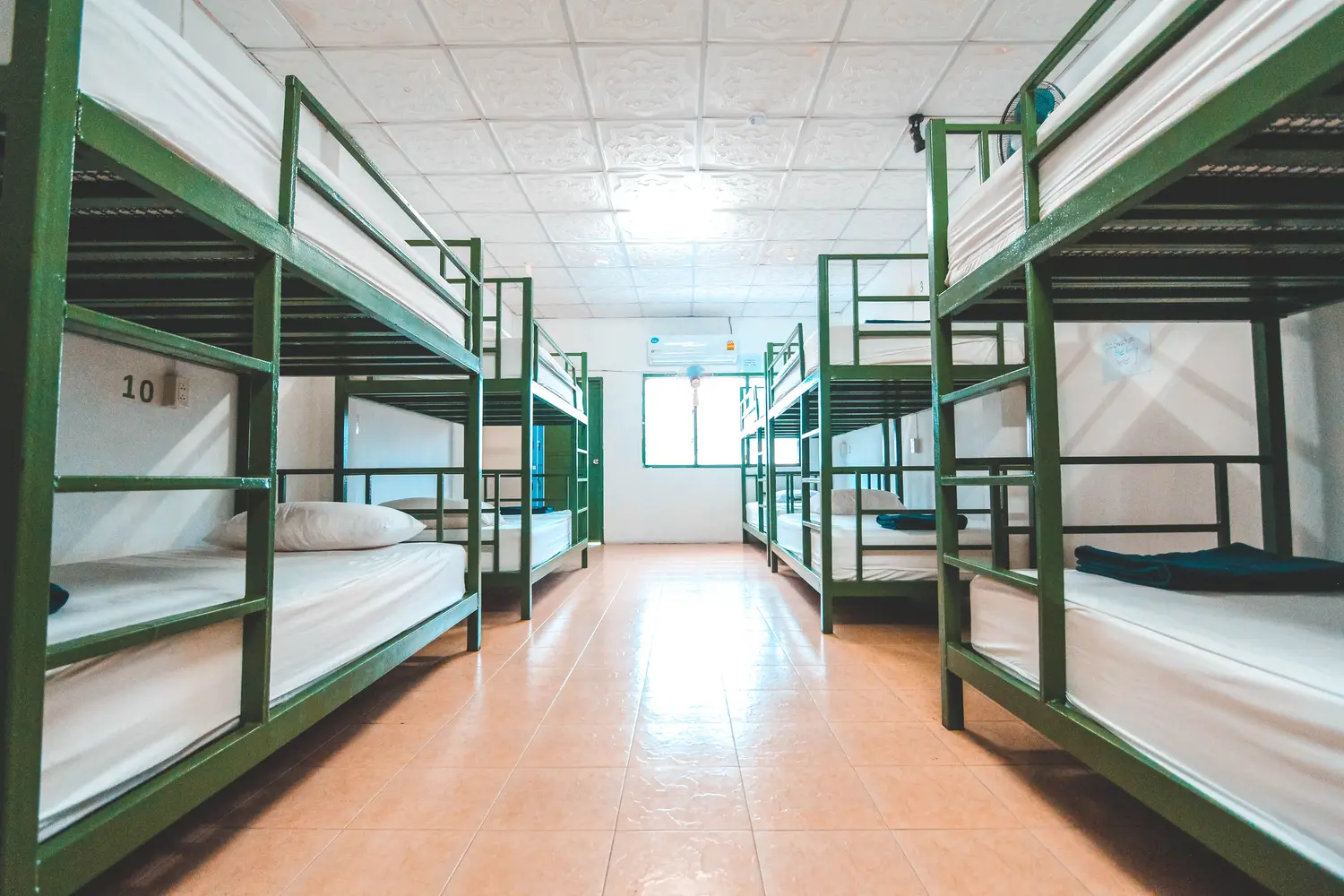Dorm room at the Islander Hostel and Dive School in Koh Tao
