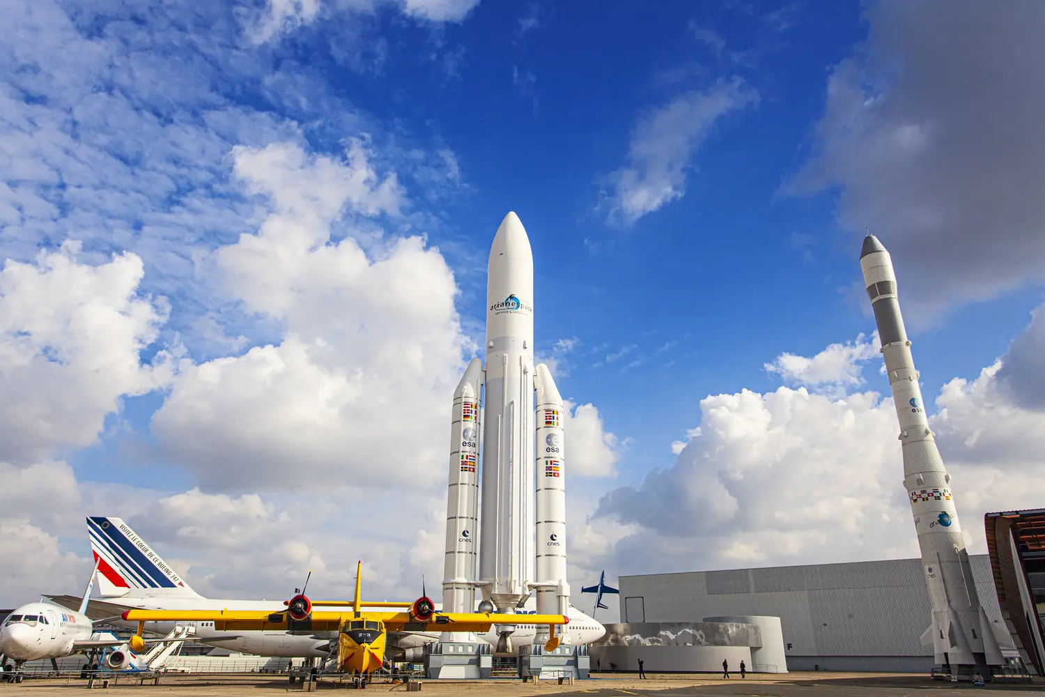 EADS Ariane space rocket at the Le Bourget Air and Space Museum in Paris, France