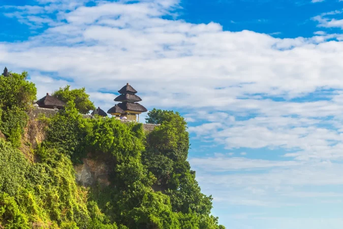 Pura Luhur Uluwatu Temple on Bali in Indonesia