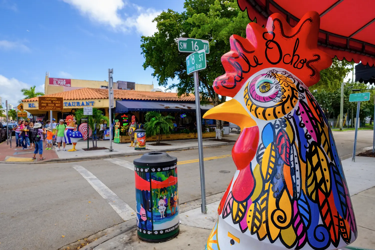 Calle Ocho in Little Havana, Miami, Florida