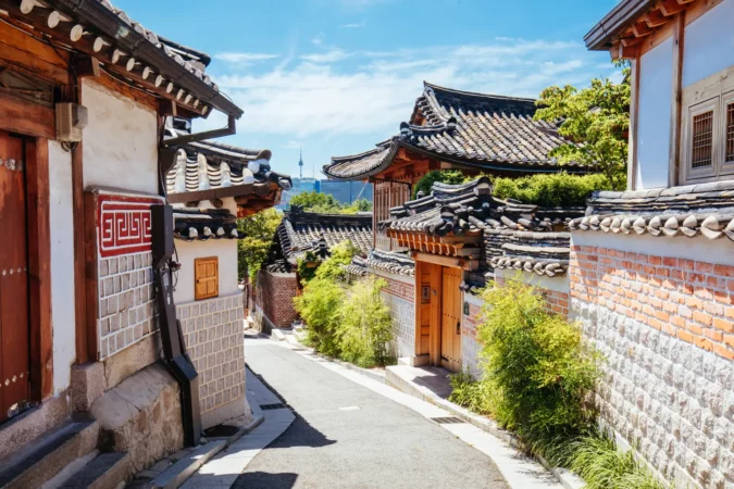 Bukchon Hanok Village in Seoul, South Korea