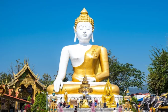 Buddha at Wat Phra That Doi Kham in Chiang Mai, Thailand