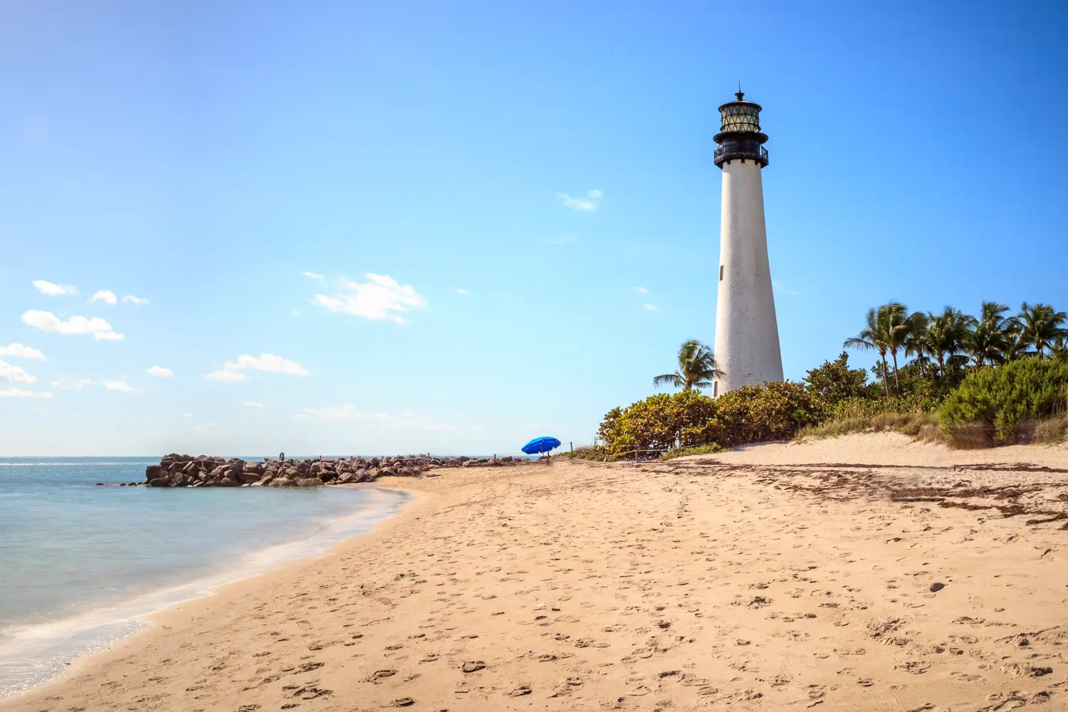 Cape Florida Lighthouse at Bill Baggs Cape Florida State Park in Miami, Florida