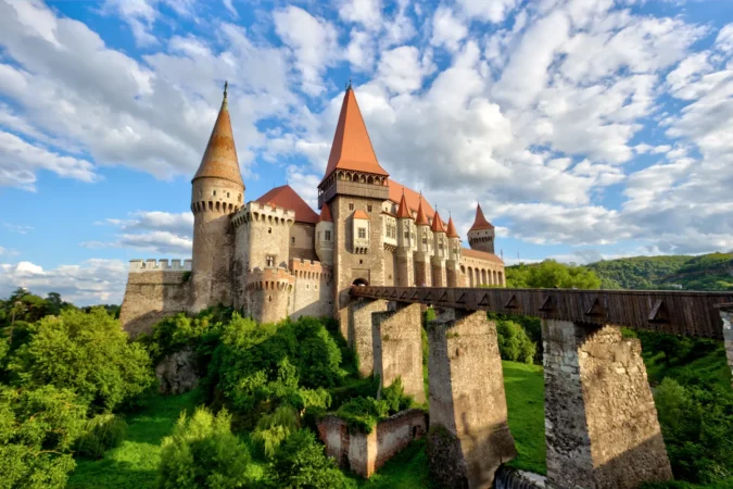 Hunedoara Castle, also known a Corvin Castle or Hunyadi Castle in Romania