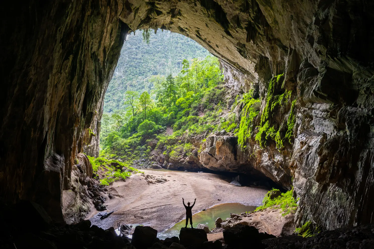 Entrance to the Son Doong Cave in Vietnam