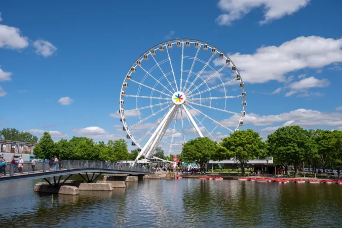 Large Ferris Wheel in Old Montreal.