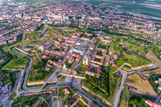 Alba Carolina medieval fortress in Alba Iulia City, Romania