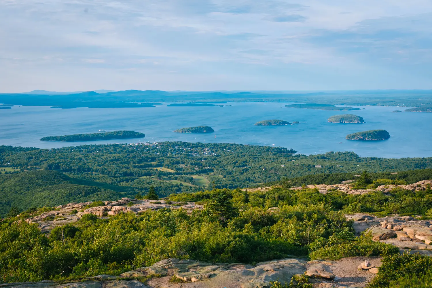 View from Cadillac Mountain, in Acadia National Park, Maine