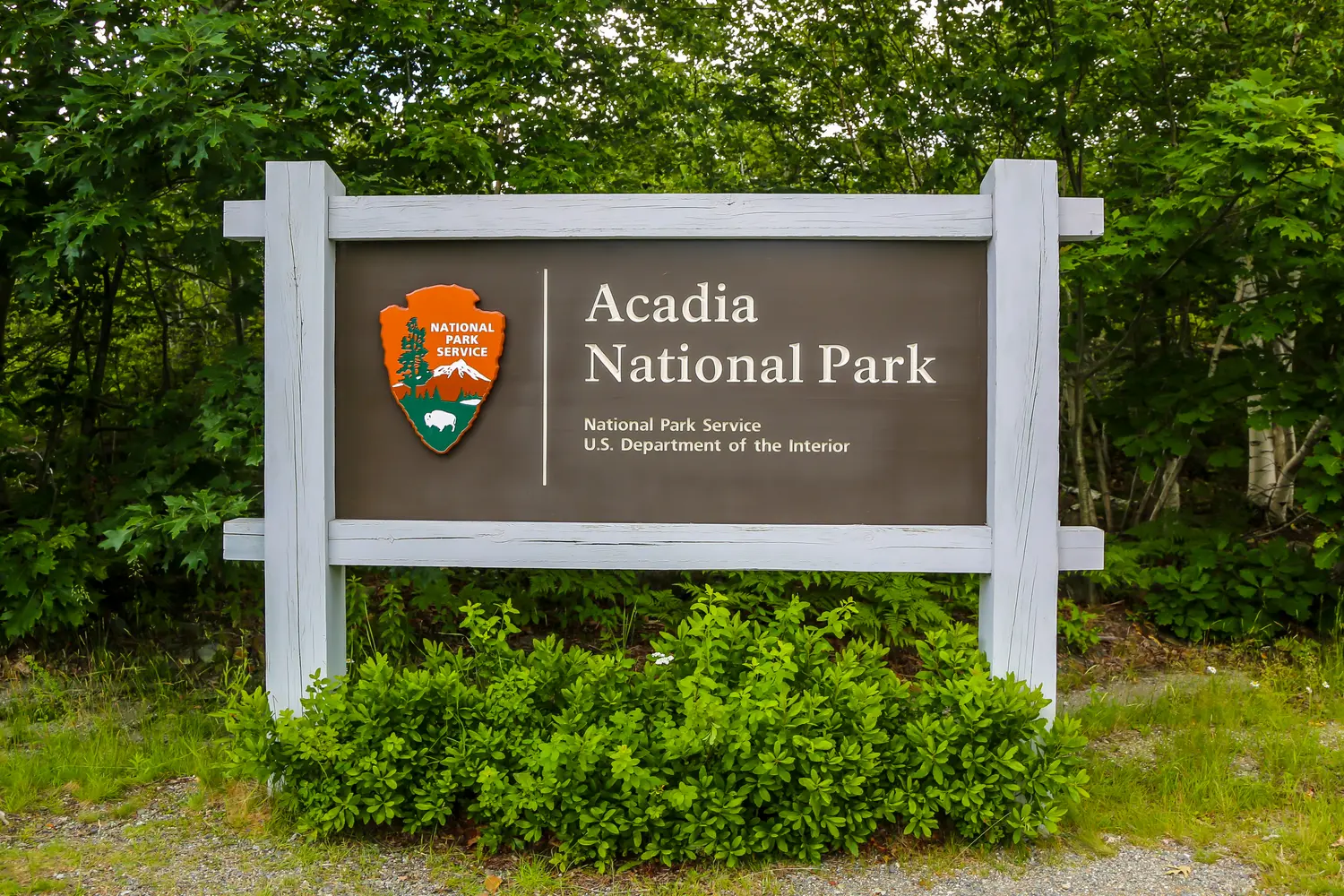 Acadia National Park sign