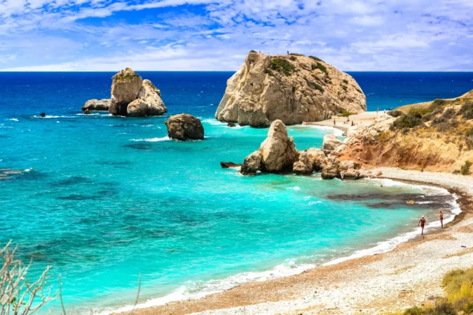Petra tou Romiou, famous as a birthplace of Aphrodite in Cyprus