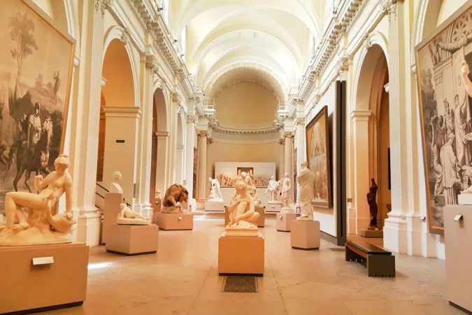 Statues inside Museum of Fine Arts of Lyon.