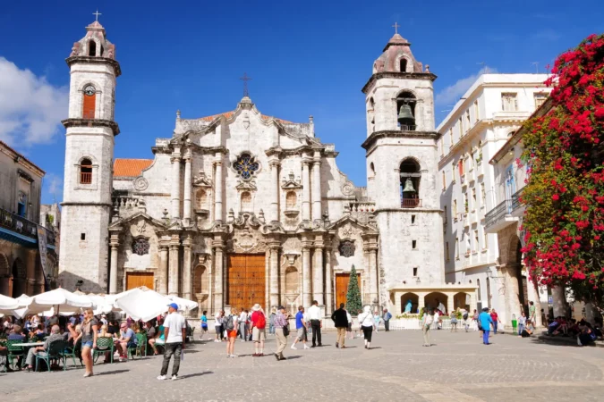 Dominating Plaza de la Catedral in Old Havana is Catedral San Cristobal