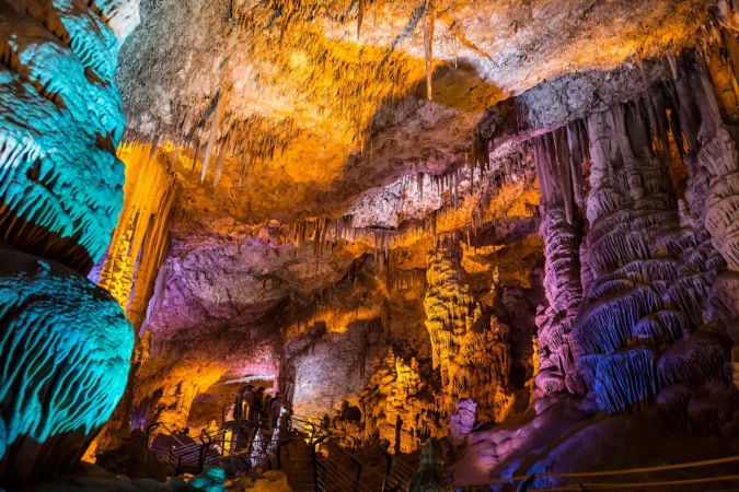Stalactite cave Sorek in Israel