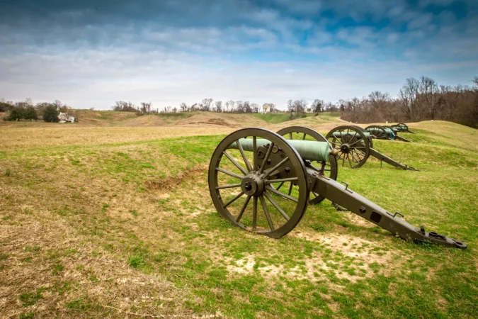 Civil War Cannons at Vicksburg National Military Park in Vicksburg, Mississippi