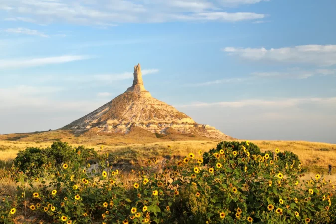 Chimney Rock National Historic Site in Nebraska, USA