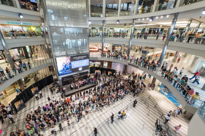 Interior of Mall of America during a busy day in Minneapolis MN