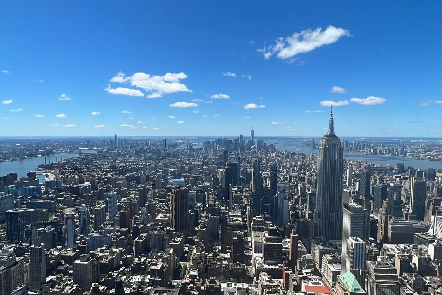 View over Manhattan from the SUMMIT One Vanderbilt in New York City, NY, USA