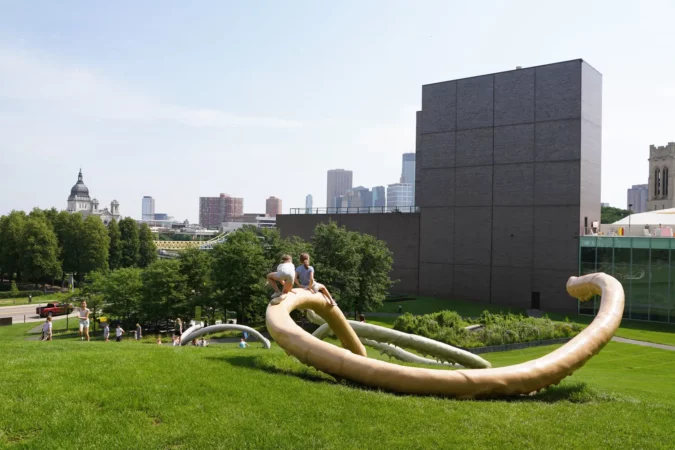 The Privileged Points sculpture in Minneapolis, Minnesota designed by Nairy Baghramian