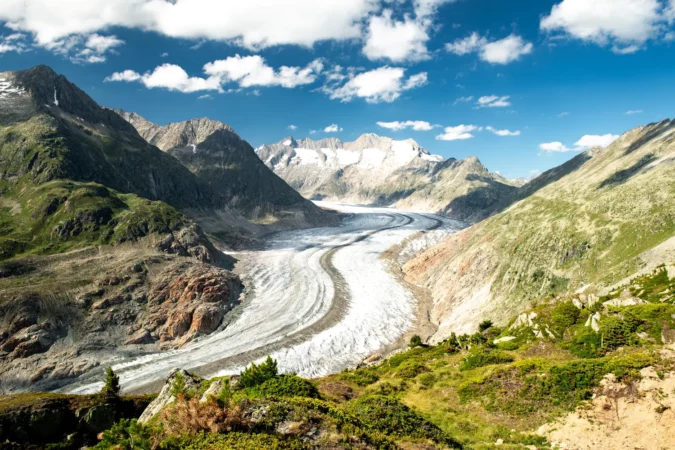 Great Aletsch Glacier in Switzerland