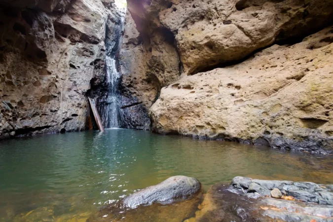 Pai Pam Bok waterfall hidden in jungle in north Thailand