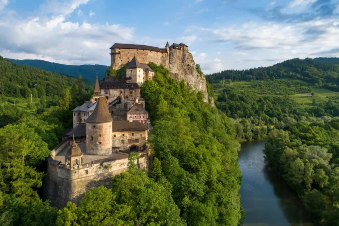 Orava castle - Oravsky Hrad in Oravsky Podzamok in Slovakia