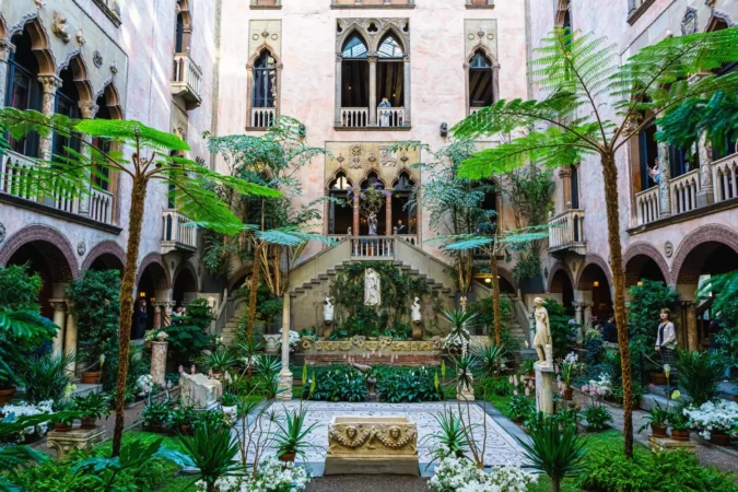 Interior of Isabella Stewart Gardner Museum in Boston, MA