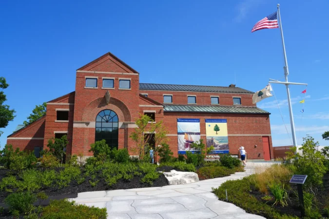 Exterior view of the Maine Maritime Museum in Bath, Maine