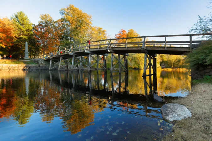 The North Bridge, often colloquially called the Old North Bridge in Concord, Massachusetts