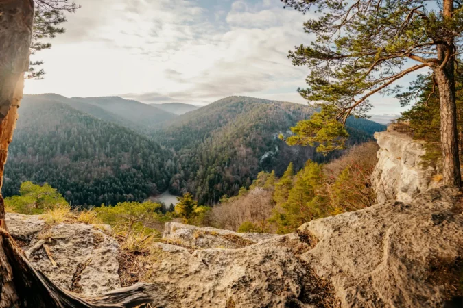 Viewpoint called Tomasovsky vyhlad in Slovak Paradise national park in Slovakia