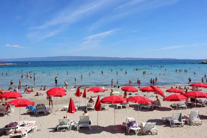 Bacvice beach in Split, Croatia