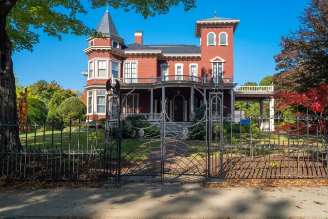 View of Stephen King's house on Broadway in Bangor, Maine