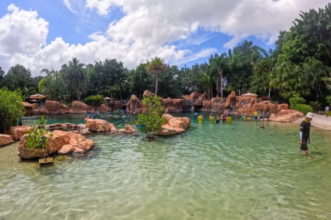 The Grand Reef snorkeling area at Discovery Cove in Orlando, Florida.