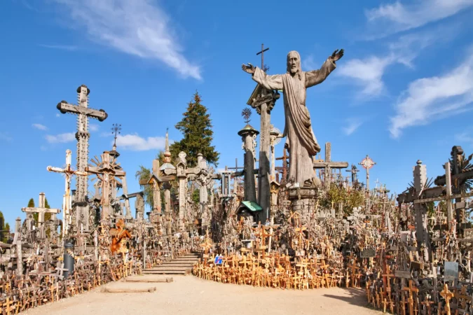 Hill of Crosses is a unique monument of history and religious folk art in Siauliai, Lithuania.
