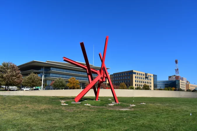 The John and Mary Pappajohn Sculpture Park in Des Moines, Iowa