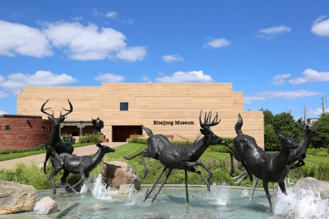 Deer Sculptures of The Eiteljorg Museum of American Indians and Western Art in Indianapolis, Indiana
