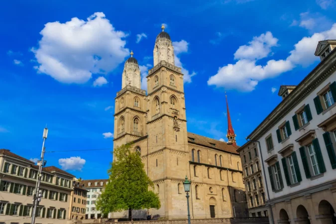 Grossmunster cathedral in Zurich, Switzerland
