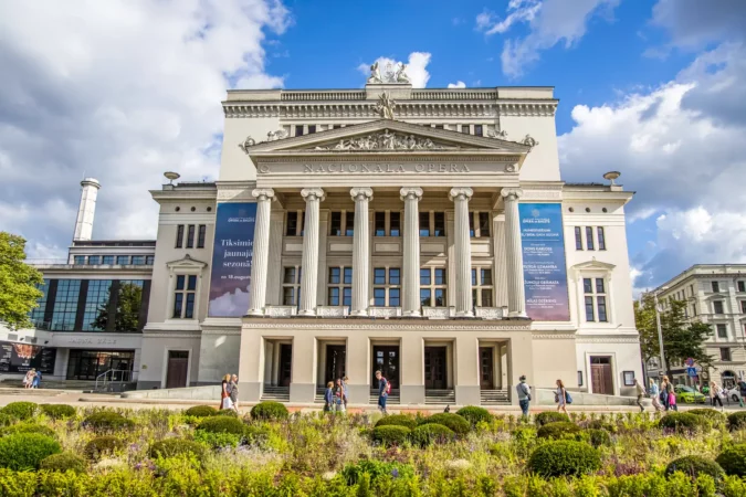 Latvian National Opera House in Riga, Latvia
