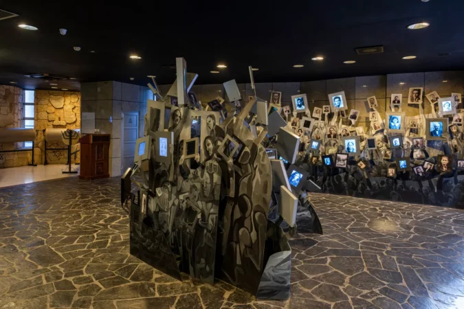 Interior of Holocaust Memorial Center for the Jews of Macedonia in Skopje.