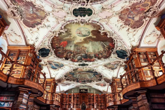 Abbey library in Saint Gallen, Switzerland