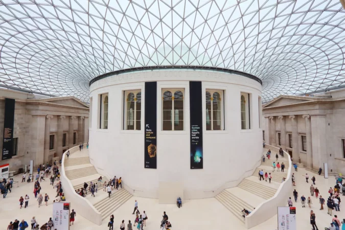 Great Court in the British Museum in London, UK
